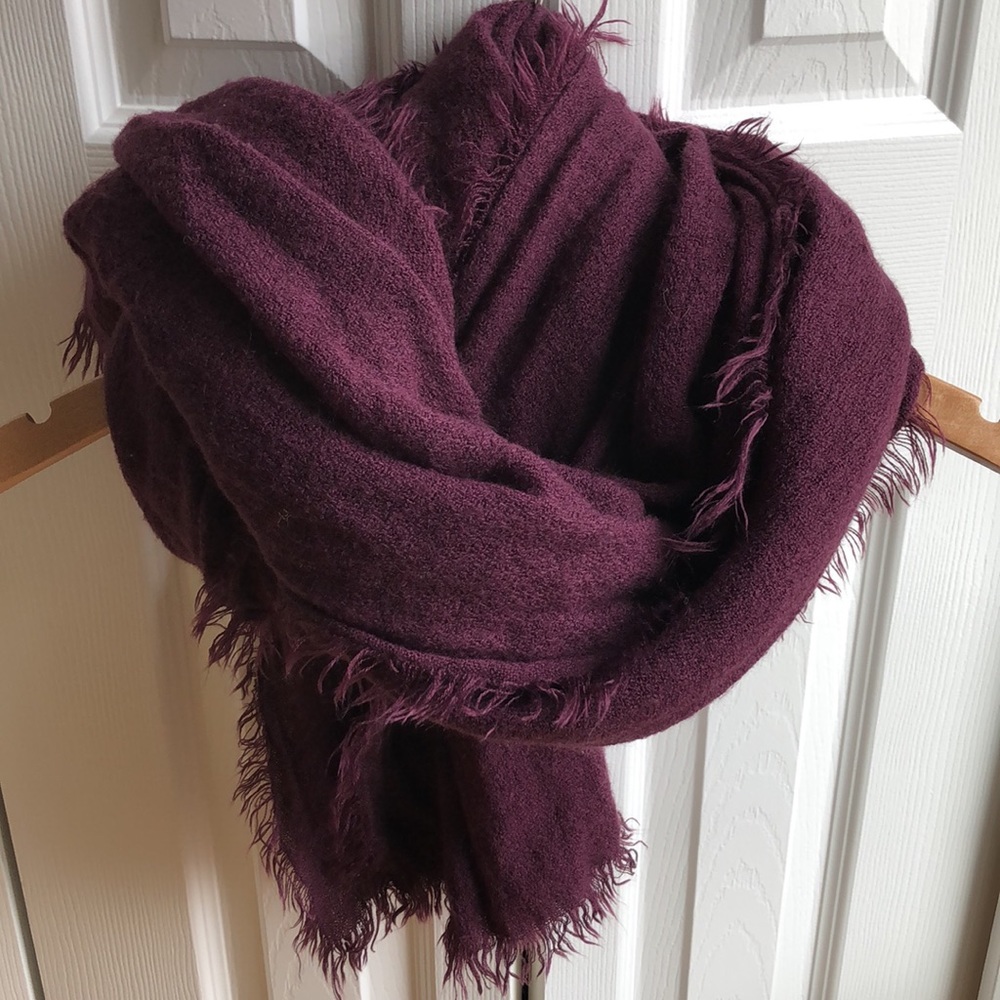 Esprit burgundy wool blend long scarf.